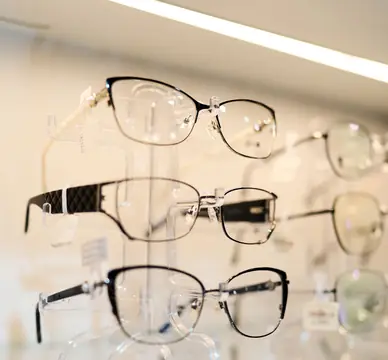 Оправы для очков на подставках в салоне RB OPTICS