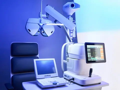 Фороптер для проверки зрения со стёклами в кабинете RB CLINIC